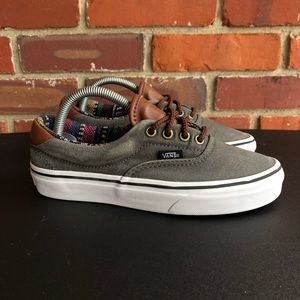 Vans Era 59 Canvas Gray Aztec Skate Shoes Men's Size 4 Women's Size 5.5